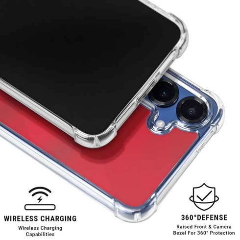 Denmark Soccer Flag Galaxy S25 Plus Clear Case